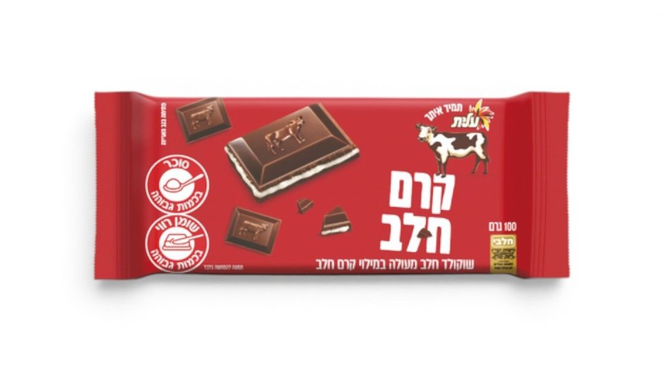 שוקולד פרה במילוי קרם חלב 100 גרם